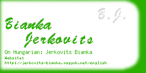 bianka jerkovits business card